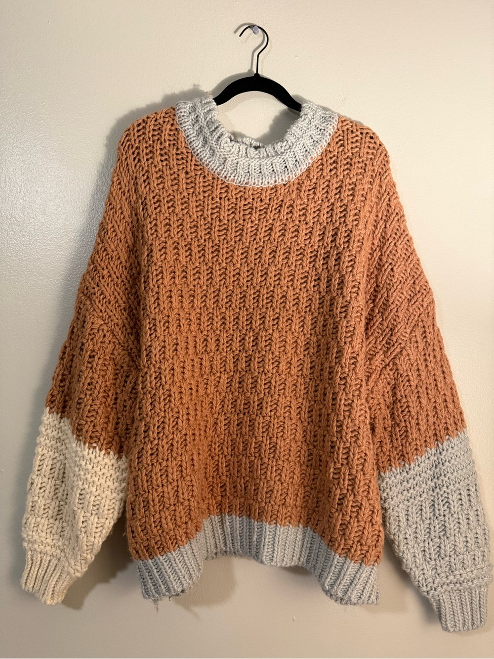 Color-block Knit Sweater